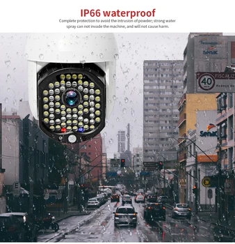 5MP 64LED IP Kameras Wifi PTZ Dome Uzraudzības Āra FHD Krāsu Nakts Redzamības Signalizācijas Bezvadu Mājas Auto Izsekošana Drošības Kameru