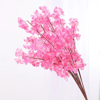 5pc/daudz Viltus Ķiršu Ziedu Koks lēti Sakura ziediem, koku Zariem Mākslīgie Ziedi Zīda Kāzu mājas Sienu Apdare Ziedu