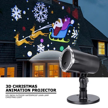 5W 3D Ziemassvētku Animācija LED Projektoru Lampas Skatuves Gaismas Zālienu Gaismas Ceļš Uzmanības centrā Partijas KTV Bāri, Ziemassvētku Rotājumi