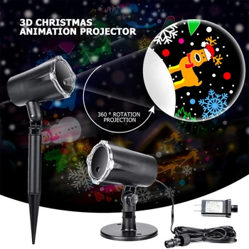 5W 3D Ziemassvētku LED Projektoru Lampas Iekštelpu Āra Animācija Svētku Skatuves Gaismas Ceļš Prožektoru gaismā Ziemassvētku Puse KTV Bāri