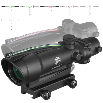 5x35 ACOG Stila Medību RifleScopes Sarkanā vai Zaļā Stikla Iegravēts Tīkliņš Nekustamā Fiber Optics Taktiskās Skatus, Šautene Jomu