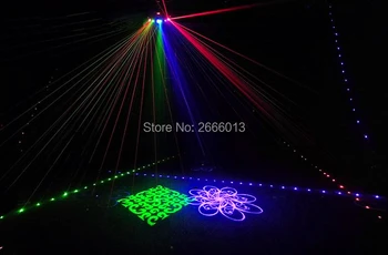6 Acis RGB Multi Krāsu Lāzera Skenēšanas Ar reljefu,Gaismu+Modelis Skeneris/DJ Disco Party Skatuves Skenēšanas Lāzera Gaismu,/Posms, Apgaismojums, Lāzera