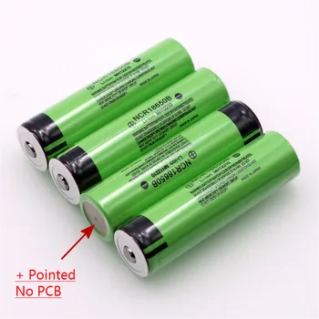 6 gab./Daudz Jaunu Oriģinālu 18650 li-ion baterijas 3400 mAh 3,7 V NCR18650B ar Asiem(Nē) PCB baterijas