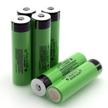 6 gab./Daudz Jaunu Oriģinālu 18650 li-ion baterijas 3400 mAh 3,7 V NCR18650B ar Asiem(Nē) PCB baterijas