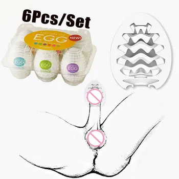 6 Gab. Tenga Egg Viļņotas Masturbācija Maksts Nekustamā Maksts Masturbator Vīriešu Erotisko, Prostatas Seksa Rotaļlietas Sievieti Pāri Pieaugušo Spēles