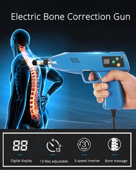6 Galvas, 13 Līmeņos Regulējams Mugurkaula Chiropractic Instrumentu, Elektrisko Kaulu Korekcija Ieroci Aktivators Dzemdes Kakla Vēža Terapijas Massager
