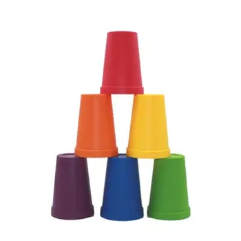 6 Krāsas Sarkana Oranža Dzeltena, Zila, Zaļa Violeta Kraušanas Kauss Skaitīšanas Lāči Montessori Varavīksnes Atbilstošo Spēli Math