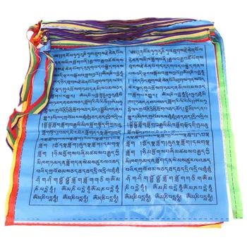 6 Metri Tibetas Budistu Lūgšanu Karogu Reliģisko Karogi Rakstus Streamer Mākslīgā Zīda Krāsu Drukas 20Pcs/string GPD8152