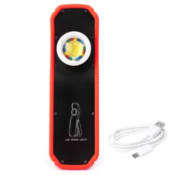 60W Pārnēsājamo kabatas Lukturīti Lāpu, USB Uzlādējams LED Darba Gaismas Magnētisko COB Laterna Karājas Āra Kempings Āķis Lampai Gaismas