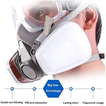 6200 Tipa, Rūpnieciskās Gāzes Maska uz Pusi Sejas Apgleznošana Smidzināšanas Respirators ar aizsargbrilles Atbilstu Darba Drošības Filtru Nomainīt