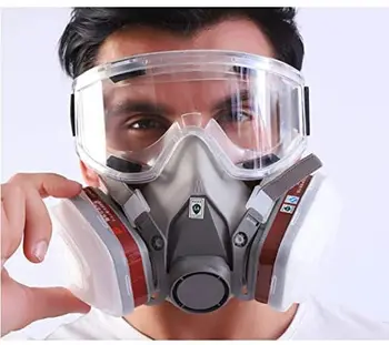 6200 Tipa, Rūpnieciskās Gāzes Maska uz Pusi Sejas Apgleznošana Smidzināšanas Respirators ar aizsargbrilles Atbilstu Darba Drošības Filtru Nomainīt