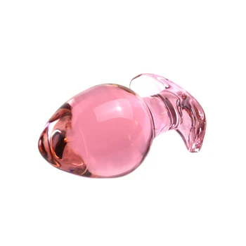 65mm Lielā kristāla butt plug maksts bumbu liels pyrex stikla anālais dildo lodītes viltus dzimumlocekļa pieaugušo masturbēt seksa rotaļlietas sievietēm, vīriešiem geju