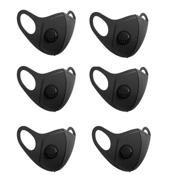6pc Unisex Atkārtoti nepievelk putekļus Putekļi Pm2.5 Maska Dūmaka Piesārņojuma Respiratoru Segtu Facemask ar Filtriem Kokvilnas Sejas Maska Masque