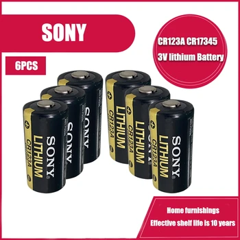 6pcs JAUNU Oriģinālu Sony Litija akumulators 3 v 1550mah CR123 CR 123A CR17345 16340 cr123a sausā primāro akumulatoru, fotokamera mērītājs