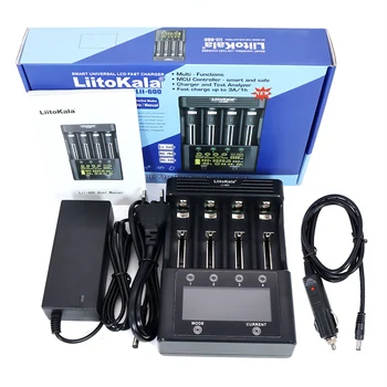 6pcs LiitoKala HG2 3000mAh Uzlādējamās baterijas ar Lii-600 Akumulatoru Lādētāju 3,7 V Li-ion 18650 21700 26650 1.2 V AA aa NiMH