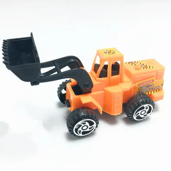 6pcs Miniatūras Projektēšana Kravas automašīnu Modeli Celtniecības Pacēlāju, Ekskavatoru-Iekrāvēju Figūriņas, Rotaļlietas Mini Dāvanu Bērniem Zēns