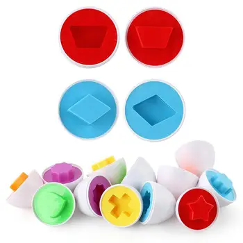 6pcs Montessori 3d Puzzle Rotaļlietas Bērniem Izglītības Matemātikas Smart Olas Jigsaw Jauktas Formas Instrumenti Krāsu, Formu Izziņas Bērnu Rotaļlietas