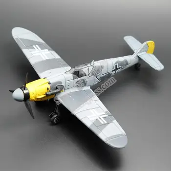 6PCS/Set 4D II Pasaules Kara Vācija Cīnītājs Modelis 1:49 Plastmasas Samontēti Militārās Lidmašīnas Modeli Rotaļlieta Bērniem