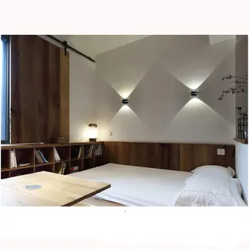 6W LED double vadītājs kristāla sienas lampas modernās telpās hotel apdares gaismas dzīvojamā istaba guļamistaba gultas eju Sconce Gaismas lampas