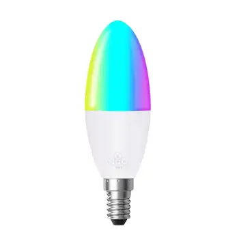 6W WiFi Smart Spuldzes Aptumšojami E14 E26 E27 B22 LED RGB Lampa Strādā Ar Alexa/Google Home RGB+Baltais Aptumšojami Slēdža Indikators