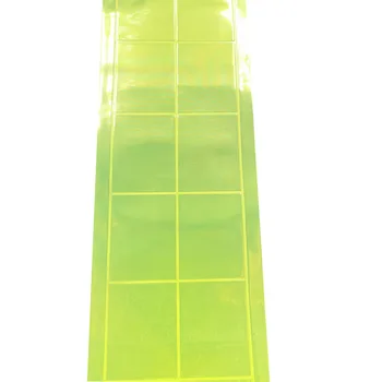 7,5 cm*50M Atstarojošās režģu auduma Luminiscences PVC Slokšņu saredzamiem Atstarojošiem Satiksmes Drošības Brīdinājuma Lentas Šūšanas Materiāli