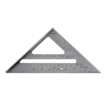7 collu Alumīnija Sakausējuma taisnleņķa Trijstūra Lineāls ar 0.1 Precizitāte un 1 Skalas Vērtība, Transportieris, Mērīšanas Līdzeklis, Namdaris