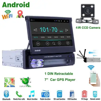 7 Collu Android 8.1 16.G HD Bagāžnieka Touch Screen Bluetooth MP5 Stereo Atskaņotājs 1DIN Universal Radio, Wifi, GPS Navigācijas Integrat