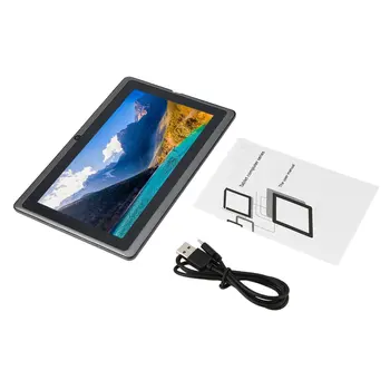 7 collu Bērniem Tablets PC 512MB+4GB A33 Quad Core Dual Kamera 1024X600 Android 4.4 Tablet PC Ar Silikona Vāciņu