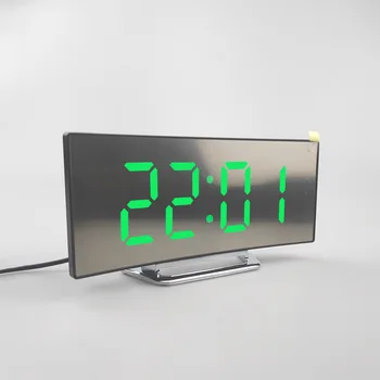 7 Collu Digitālais Modinātājs Izliektas Aptumšojami Led Elektronisko Digitālo Desktop Pulkstenis Bērniem Guļamistaba Lielu Skaitu Galda Pulkstenis
