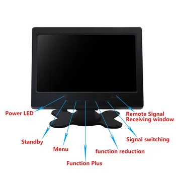 7 Collu TFT LCD Touch displejs Aveņu Pi HDMI+VGA+AV Interfeiss Displejs Capacitive Touch Ekrāns Modulis Auto Rezerves Reverse