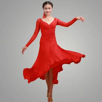 7 krāsas, flamenko kleitas spānijas apģērbu standarta deju kleitas dejas, balles valsi kleitas tango, moderno deju tērpi