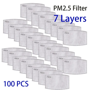 7 Slāņi PM2.5 Maska filtrpapīrs 7Ply Anti Putekļu Mutes, Sejas Maskas, Oglekļa Kokvilnas Izmantojamā Filtra Aizsardzības PM2.5 Maska