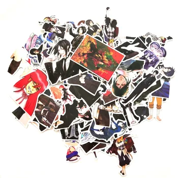 70 Gab./Komplekts Anime Black Butler Uzlīmes Bērniem Bagāžas Klēpjdatoru Motociklu Skeitborda Velosipēdu Kancelejas preces Kuroshitsuji Stickes