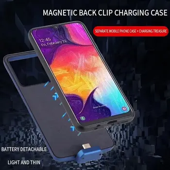 7000mAh Slim Akumulatora korpusa Samsung Galaxy A50 Magnētisko Bezvadu Atdala Ārējās Rezerves Pack power gadījumā