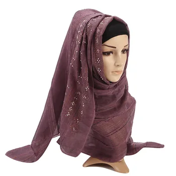 75*180CM šifona Sieviešu Garās Hijab Šalle Musulmaņu Dāma Hijab Caps Islāmu Apģērbu turku Turban Šalle Headscarves