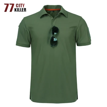 77City Killer Vasaras Taktiskās T Krekli Vīriešu Ātri Žāvēšanas Armijas Polo Krekls Vīriešu Elpojošs Militāro Tshirts Camiseta Hombre S-4XL
