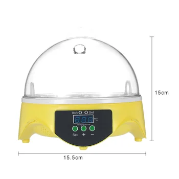 7Egg Mini Digital Olu Inkubators Inkubatora Pārredzamu Olu Izšķilšanās Mašīna Automātiska Temperatūras Kontrole Vistas, Pīles, Putnu Olu