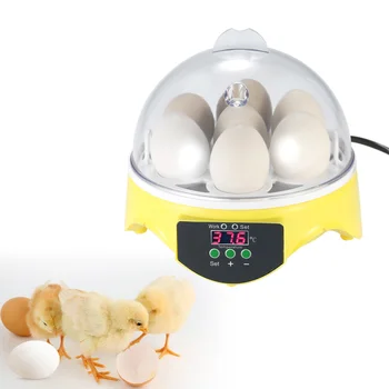 7Egg Mini Digital Olu Inkubators Inkubatora Pārredzamu Olu Izšķilšanās Mašīna Automātiska Temperatūras Kontrole Vistas, Pīles, Putnu Olu
