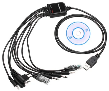 8 1 Datora USB Programmēšanas Kabeli galvenie zīmoli Ērts walkie talkie auto radio ar CD Programmatūra
