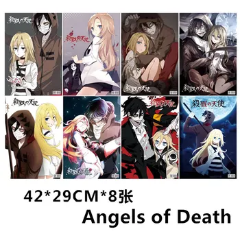 8 gab./daudz Anime Eņģeļi Nāves Reljefs plakāti Rotaļlietas Rachel Gardner Plakātu Isaac Veicinātu uzlīmes, dāvanas, Izmērs 42x29CM