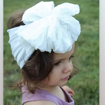 8 Gab./daudz Bērnu, Meitenes, Mežģīnes, Bantītes Galvu Vintage Princese ar Galvassegu Pavasara Lielu Mezglu Loki Matu Aksesuāri Toddler Headwrap