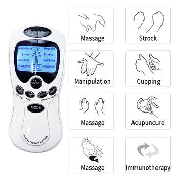8 Modeļi Englis Elektriskā Herald Desmitiem Akupunktūras EMS Ķermeņa Masāža Digitālo Terapijas Dual Izejas Mašīnu Atpakaļ, Kakla, Kāju Kopšanas