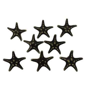 8-Pack Cinka Sakausējuma Bronzas Starfish Formas Dekoratīvie Ministru Kabineta Skapis, Mēbeles Durvis, Atvilktnes Rokturi Velk Rokturi Aparatūras Apdare