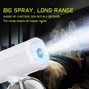 800ml Zilā Gaisma Nano Tvaika Gun Atomizing Fogger Dezinfekcija-smidzinātājs Ieroci Bezvadu Nano Sajauc Tvaika Nano Spray Mašīna ir 2021.