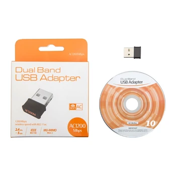 802.11 ac 1200Mbps Dual Band 2.4 G 5G Bezvadu Nano USB wifi Adapteri datoram