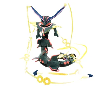80cm Pokemon Karikatūra plīša XY Mega Rayquaza Rotaļlietas Omega Ruby Rayquaza Pūķis Plīša Rotaļlietas, Mīkstās mīkstās Rotaļlietas Lelle Dāvanu TFA1415