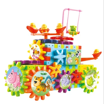 81 gab DIY Elektriskais Pārnesums Jigsaw 3D Bērniem Puzzle Box Radošās Rotaļlietas Bērniem Izglītojošas Spēles Mācību Rotaļlietas dienas Aprūpes Dāvanu