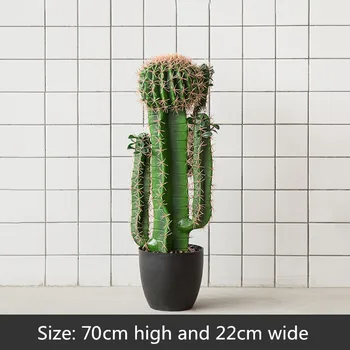 82cm Mākslīgais Kaktuss Podos Tropu Plastmasas Augiem, Reti Pasaku Pīlārs Iekštelpu Bonsai Māksla Ainavu Viesnīcas Ziemassvētku Mājas Dekoru