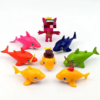 8pcs Bērnu haizivs Ūdens radības Lone jenots modeļa Darbības Rotaļlietu Skaitļi rīcības attēls, anime attēls Labāko Bērniem, Dzimšanas diena Dāvanas