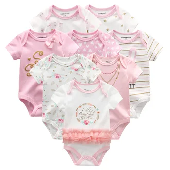 8PCS/Daudz Unisex Puiku Drēbes Meitenei Kleita Bodysuits Meitenes, Zīdaiņu Apģērbs Unicorn Kokvilnas Baby Girl Apģērbu Roupas de bebe